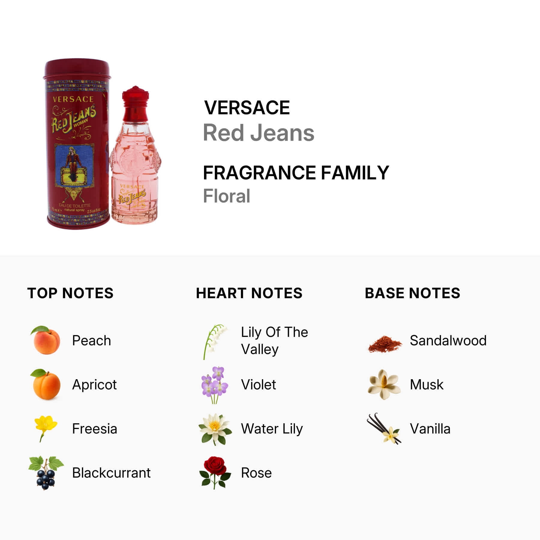 Versace Red Jeans Eau de Toilette, Perfume for Women, 2.5 Oz