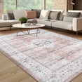 thumbnail image 5 of Tzou Vintage Living Room Area Rugs 9x12 - Super Soft Washable Oriental Traditional Distressed Carpets for Bedroom Home Office(Light Orange), 5 of 6