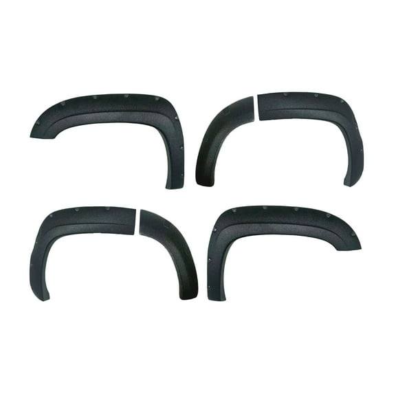 VioziteGam Textured Pocket Bolt Wheel Protector Flare for GMC for Yukon 2007-2011 Excludes Denali Front: 0.5" Rear 0.5"-Additional Tire Coverage