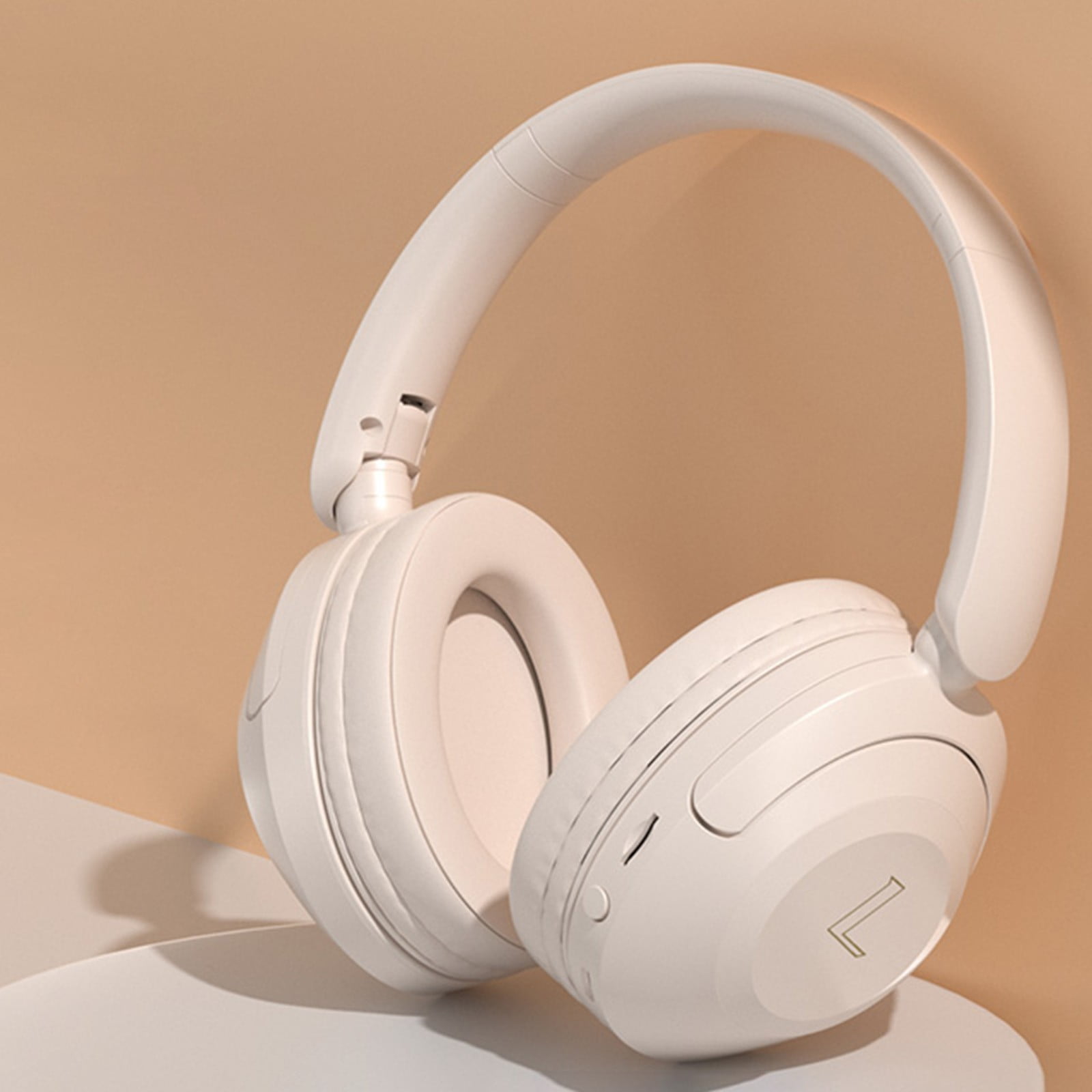 Oggfader Wireless Headphones Bluetooth Headset With Microphone Wireless Headset With Mic Bluetooth 5.3 Headset 10 Hrs Working Noise Cancelling Bluetooth Headset White