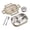 B, variant on Food Grade 304 Stainless Steel Square Lunch Box, Insulated Bento Box with Utensils, Large Capacity Sealed Meal Container, 1000ml/1500ml