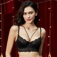 thumbnail image 2 of Varsbaby Women's Lace Underwire Bra and Panty Sets Strappy Back Unlined Bralettes, 2 of 8