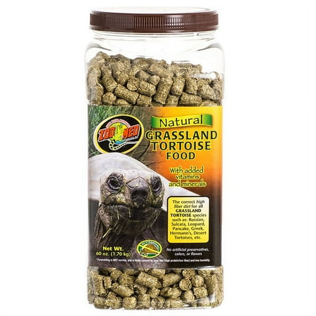 Zoo Med Natural Grassland Tortoise Food [Reptile Tortoise Food, Reptile Supplies] 120 oz (2 x 60 oz)