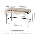 thumbnail image 4 of Evelyn&Zoe Evans 48" Wide Rectangular Writing Desk, Alder White, 4 of 7