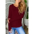 thumbnail image 3 of Sherrylily Women Thumb Hole Long Sleeve T-Shirt Crew Neck Shirts Casual Ruched Tee Tops S-XL, 3 of 4