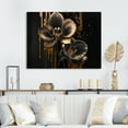 thumbnail image 2 of Designart Black And Gold Orchid I Canvas Wall Art, 2 of 5