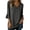 #0283-Gray, variant on Womens V Neck Ruffle Sleeve Blouses Loose Fit 3/4 Sleeve Ruffle Cuff Curved Hem Casual Tops Office Pullovers Gift