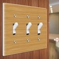 thumbnail image 3 of WIRESTER 3-Gang Toggle Wall Plate/Switch Plate Cover, Bamboo Wood Texture, 3 of 6