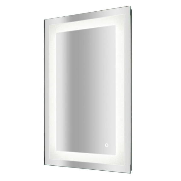 Diamond Frosted Bathroom Vanity Tri-Color Dimming LED Wall Mirror - 24" x 36"