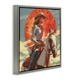 thumbnail image 4 of Stupell Industries Cowgirls Rein Portrait People Painting Gray Floater Framed Canvas Art Print Wall Art, 18 x 18, 4 of 10