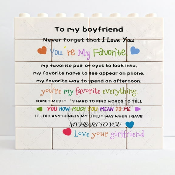 To My Boyfriend Novelty Decorative Sign/Plaque, Gift for Birthday Christmas Valentine's Day, Gifts for Boyfriend from Girlfriend,Anniversary Gifts For Boyfriend