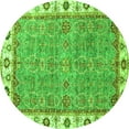 thumbnail image 1 of Ahgly Company Indoor Round Oriental Green Traditional Area Rugs, 5' Round, 1 of 4