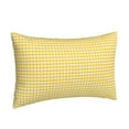 thumbnail image 2 of Naloa Yellow Gingham Pillowcase, Throw Pillowcase, Wrinkle-Free, Stain-Resistant with Hidden Zipper for Bedroom Sofa - 16"x24", 2 of 9