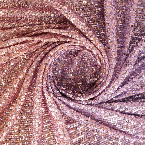 Zelouf Ariel Ombre Sequin Stretch Mesh  , Sewing, DIY, Crafts Fabric by the Yard, Blush/lilac, 3 Yard