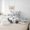 thumbnail image 6 of Homewish Gray White 7pcs Bedding Comforter Set,Vintage Western Train Queen Bedding Sets,Retro Vehicles Car Queen Sheet Sets For Boys Teens,Super Cozy Room Decor, 6 of 8