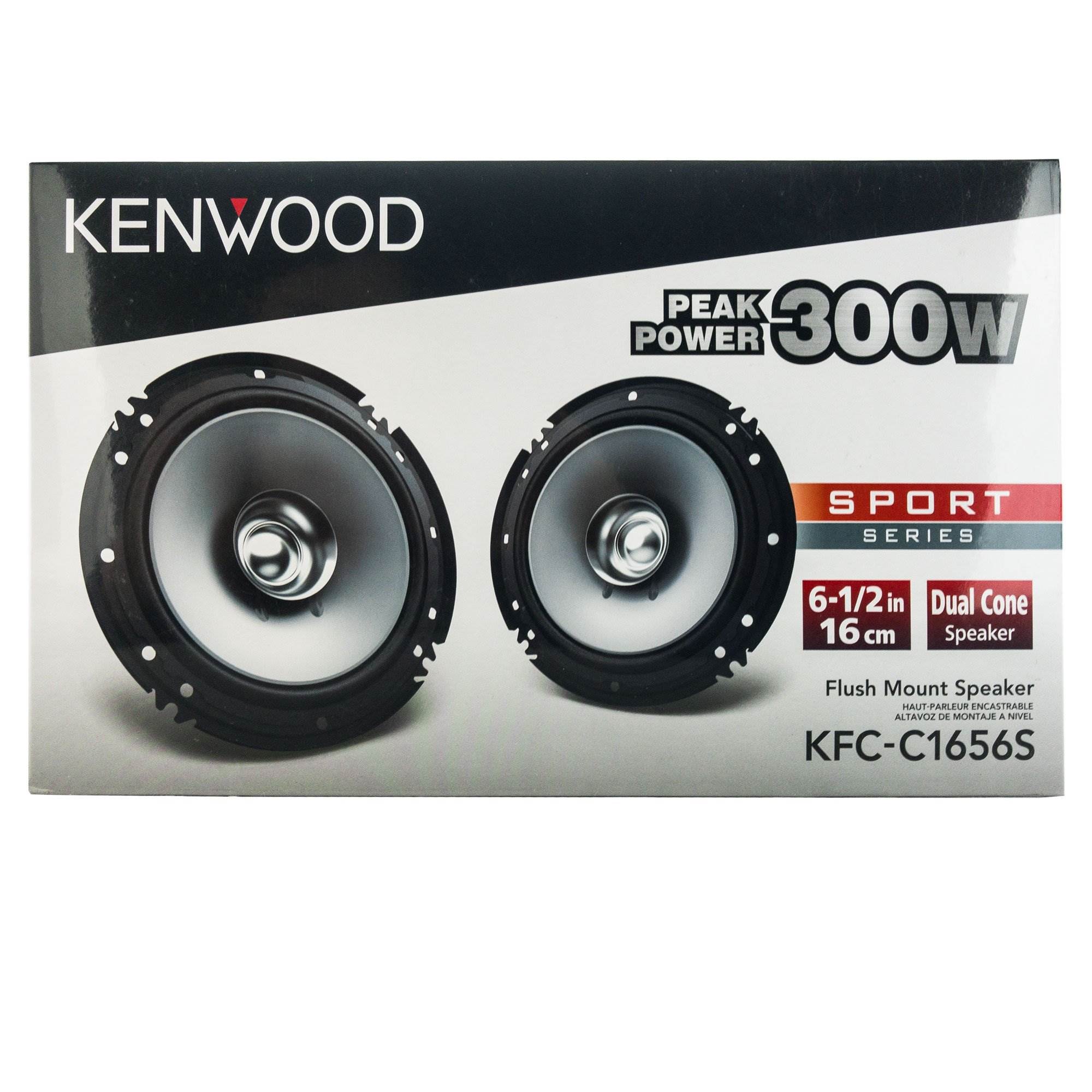 Kenwood KFC1656S 300 Watt 6.5Inch Dual Cone Stereo Car Audio Speaker