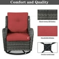 thumbnail image 2 of POCASSY Outdoor Wicker Rattan Swivel Rocking Patio Club Accent Chairs with Cushions, 2 of 7