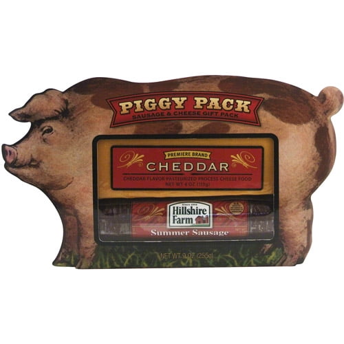 Hillshire Farm Holiday Summer Sausage & Cheddar Cheese Piggy Pack, 2 ...