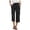 Black, variant on HXWCHs Elegant High Waist Solid Color Capri Pants with Pockets for Women Casual Everyday Wear Comfortable Stretch Trousers S Blue