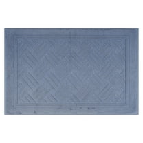 Unique Bargains Cotton Mat Towel Absorbent Floor Bath Rugs for Bathroom Blue 16" x 24"