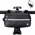 thumbnail image 1 of Rhinowalk, Paquete de 1 Bolsa multifuncional para manillar de bicicleta, Impermeable, Bolsa para cuadro, Adecuada para bicicletas de montaña, Ciclismo de turismo (Negro), 1 of 5