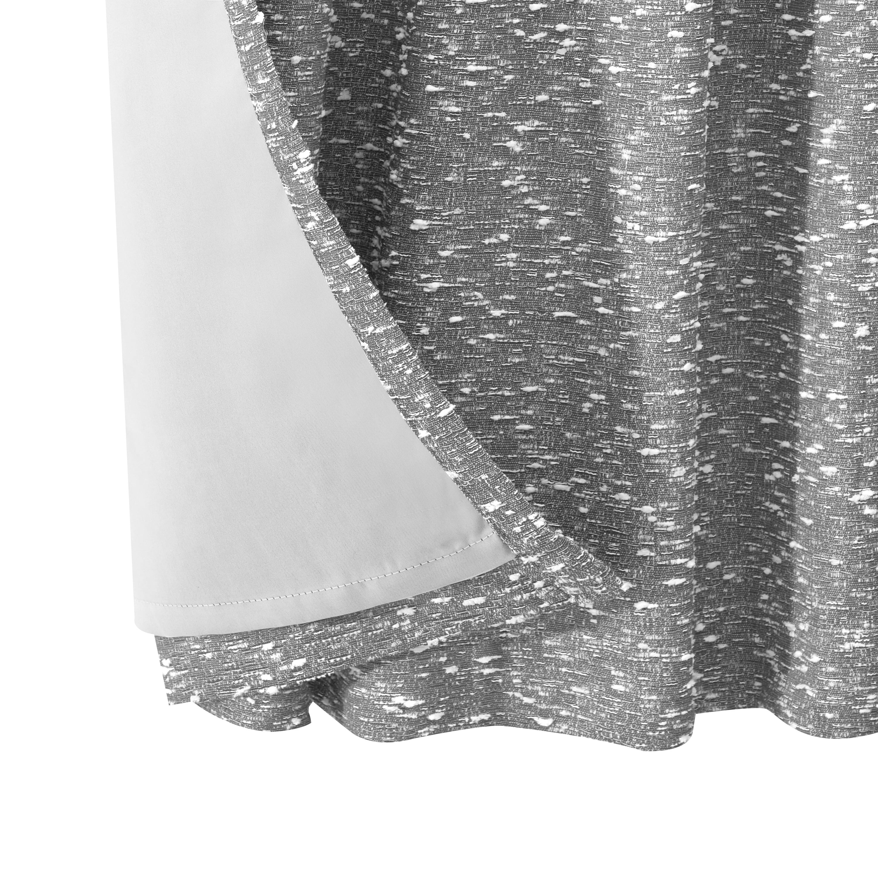 Better Homes & Gardens Boucle Blackout Curtain Panel, 1-Piece, Gray, 50" W x 108" L