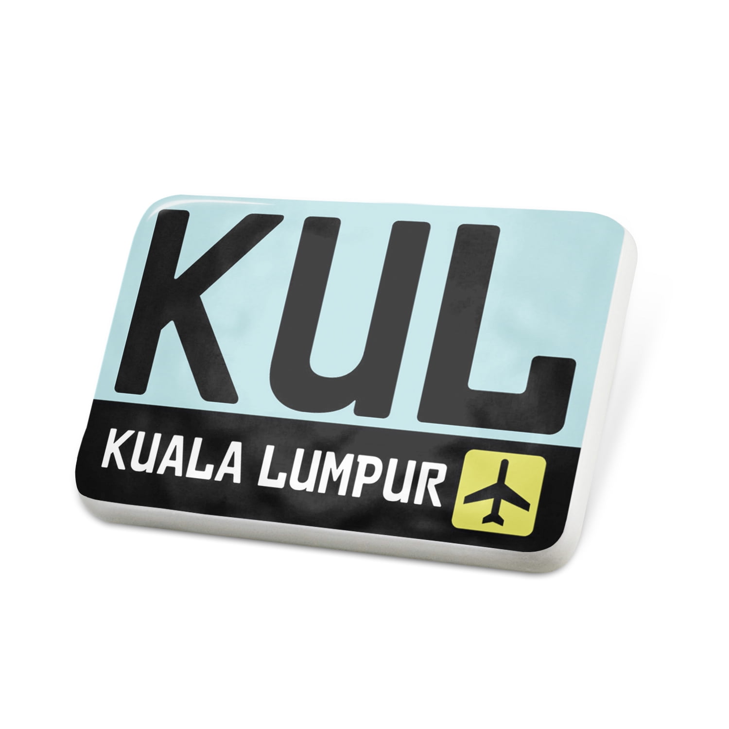 Porcelein Pin Airport Code KUL Kuala Lumpur Country Malaysia Lapel porcelein-pin-airport-code-kul-kuala-lumpur-country-malaysia-lapel