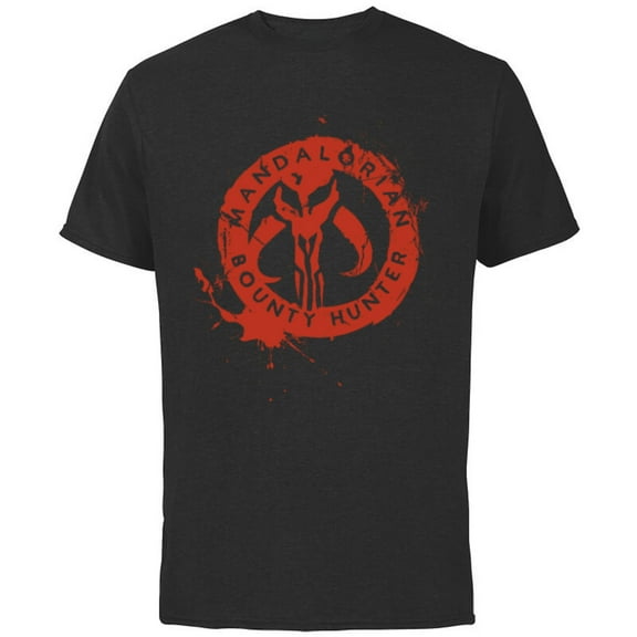 Star Wars The Mandalorian Bounty Hunter Stamp - Short Sleeve Cotton T-Shirt for Adults - Customized-Black