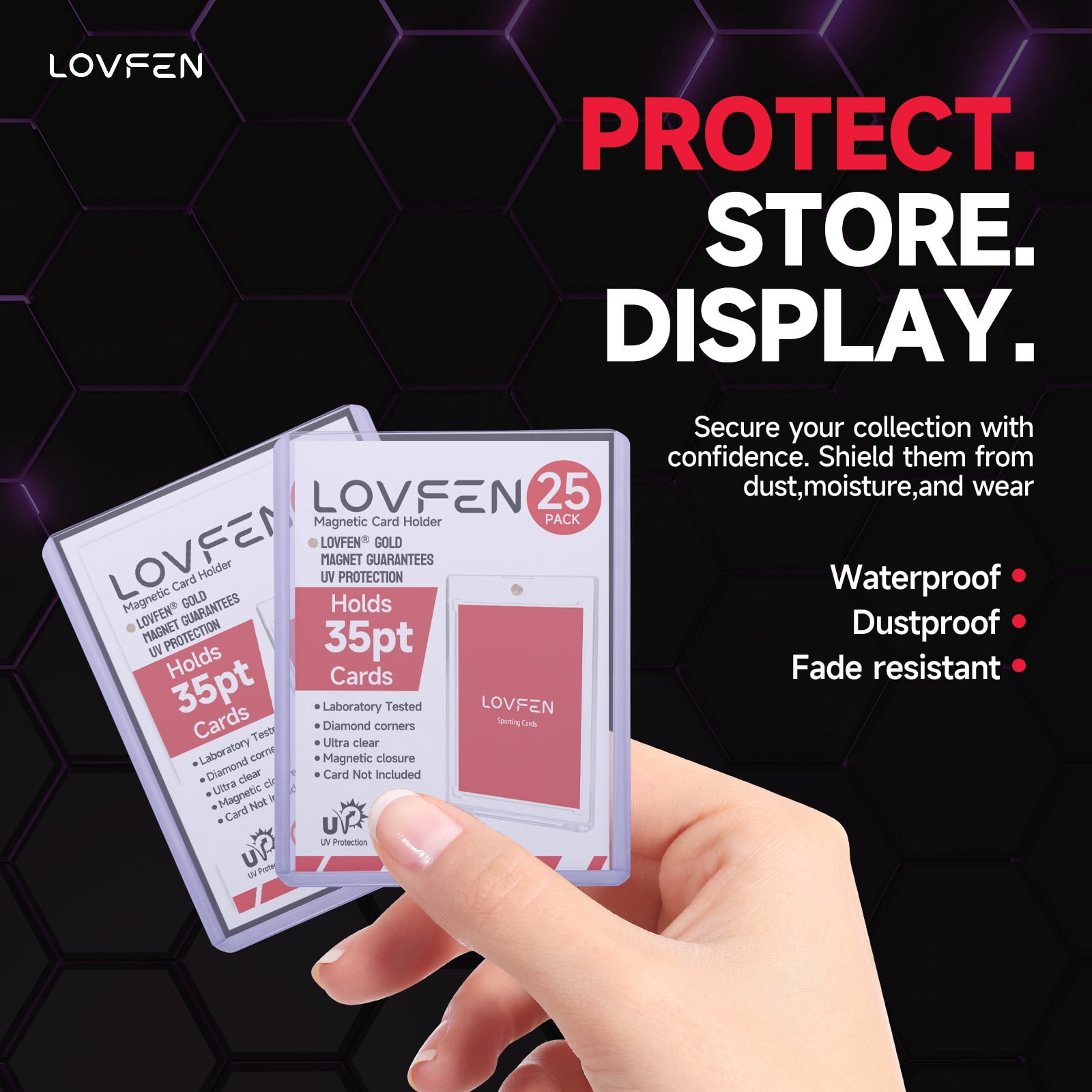 LOVFEN3 "x 4" tall transparent top loader for card sleeves, trading card sleeves, baseball card protectors for YuGiOh, MTG, TCG and sports card storage cases
