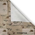 thumbnail image 6 of Ambesonne Coffee Valance & Curtain, Coffee Typography Beans, 55"x45", Pale Brown Black, 6 of 7
