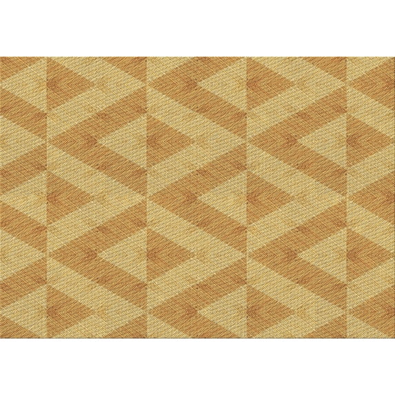 Ahgly Company Indoor Rectangle Patterned Saffron Yellow Area Rugs, 3' x 5'