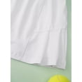 thumbnail image 6 of LiiYii Kids Girls Tennis Golf Skirt Sport Gym Skort Flowy Athletic Skirts with Pockets Built in White M, 6 of 7