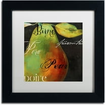 Trademark Fine Art "Painted Pear I" Canvas Art by Color Bakery White Matte, Black Frame