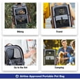 thumbnail image 5 of Large Cat Backpack Carrier Expandable Pet Carrier Backpack for Small Dogs Medium Cats Fit Up to 18 Lbs, Dog Backpack Carrier, Foldable Puppy Backpack Carrier for Travel, Hiking,Grey, 5 of 7