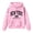 Pink, variant on YDFCWXW Fall Preppy Graphic Hoodie for Girls Casual Long Sleeve Pullover Top with Pocket (Pink, 4-5 Years)