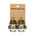 thumbnail image 1 of YSABOXY Creative Unique Bookshelf Earring Book Lovers Dangle Pendant Ear Gifts*, 1 of 1