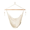 thumbnail image 1 of Bliss Hammocks Tahiti Rope Hammock Indoor Outdoor Chair w/ Spreader Bar & Hardware, Natural, 1 of 12