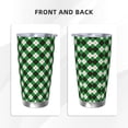 thumbnail image 3 of Fotbe Green Argyle Plaid Pattern 20 oz Tumbler Stainless Steel Vacuum Insulated Coffee Ice Cup Double Wall Travel Flask Leak-proof Coffee Cup-Without Straw, 3 of 8