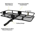 thumbnail image 3 of ARKSEN 60" x 20" x 6" Hitch Mount Cargo Carrier Folding Angled Shank Basket W/ Cargo Net Fit 2" Receiver 500LBS Capacity, 3 of 7