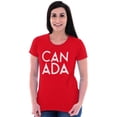 thumbnail image 3 of Canada Maple Leaf Flag Patriotic Womens Slim Fit Graphic Tee Brisco Brands S, 3 of 5