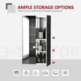thumbnail image 3 of kleankin 30 x 18 x 11 Inch Corner Medicine Cabinet, Wall Mounted Mirror Cabinet with 2 Doors and 3 shelves, Storage Organizer for Bathroom, 3 of 9