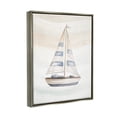 thumbnail image 3 of Stupell Industries Nautical Sailboat Drifting Pale Abstract Ocean Waves Graphic Art Luster Gray Floating Framed Canvas Print Wall Art, Design by Patricia Pinto, 3 of 6