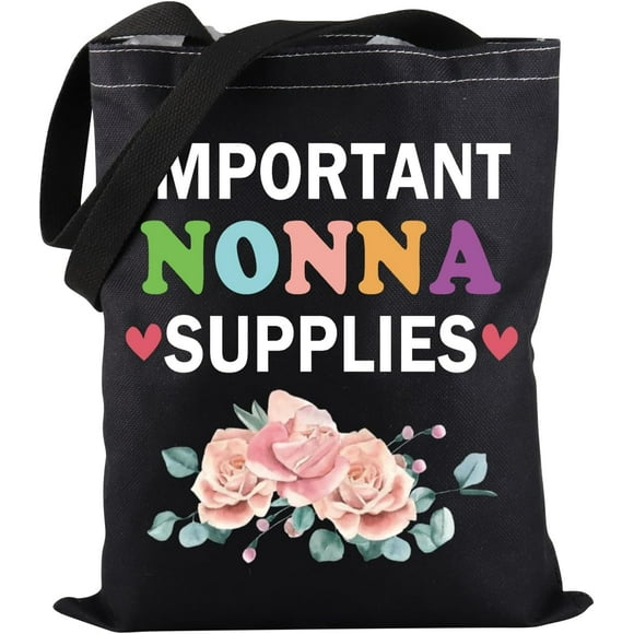 PWHAOO Nonna Shopping Bag Important Nonna SupplieS Tote Bag New Nonna Gifts Best Grandma Gift Mother's Day Gift
