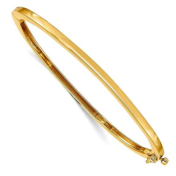 Primal Gold 14 Karat Yellow Gold 2.5mm Solid Hinged Bangle
