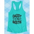 thumbnail image 3 of Daddy Is My Bestie Stitch Art Racerback Tank Women - Women Racer Back, Medium, 3 of 4