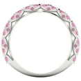 thumbnail image 5 of 3.13 ct Brilliant Round Cut Simulated Pink Diamond 14k White Gold Eternity Band SZ 6.25, 5 of 6