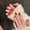Extra small XS, variant on Yihe manicure, Christmas Eve, red cat's eye, Christmas Eve, handmade pinched bow, simple and white fake nails