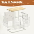 thumbnail image 3 of Flycity Dog Crate Furniture, Chew Resistant Large Dog Crate for Medium Large Dogs, Heavy Duty Dog Kennel Indoor with Double Doors, Wooden End Table for Bedroom Living Room, White, 3 of 7