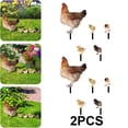 thumbnail image 1 of Estatua Pollo 2D Acrílica DQrwqpou Impresión Doble Cara Estacas Jardín 2 Uds, 1 of 7
