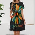 thumbnail image 2 of Stream Music Listen to Songs Women's Dress Short Sleeve Summer Sundress Summer Women Clothes, 2 of 7